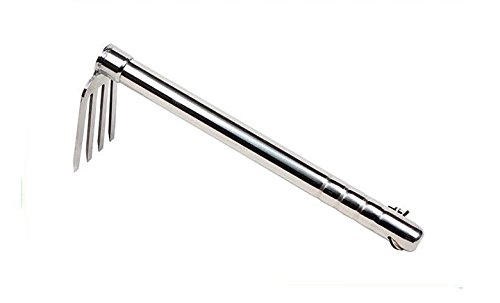 Mengbaobao MBB Stainless Steel Garden Rake Fork Hand Tool Gardening Weeding Seeding