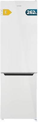 Frigorífico Combi de 262 Litros Bolero CoolMarket Combi 262 White E PureFresh Kit. 176 cm de Alto, 54 cm de Ancho, Bajo Consumo, LED Interior, Puertas Reversibles, Control Electrónico