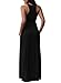 Women's Sleeveless Round Neck Long Maxi Casual Loose Dress Medium Black