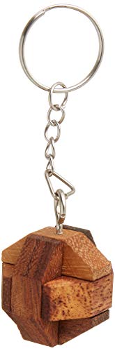 Project Genius Pure Genius Keychains: Blow Out Brain Teaser Puzzle, Wooden