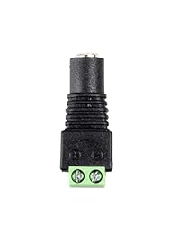 besmelody 5.5 mm x 2.1 mm DC Conector de alimentación, hembra & macho DC Plug Cable de extensión para tira LED CCTV Camera 1 38 V 10 Macho & 10 Hembra