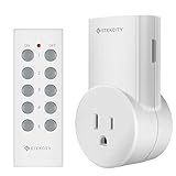 Etekcity Upgraded Wireless Remote Control Electrical Outlet Switch for Lights and Household Appliances, Up to 100 ft, FCC Certified, ETL Listed, White (Learning Code)