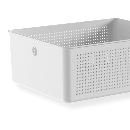Ou Cesto Organizador Multiuso Branco Linha Flow