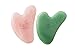 Esmee 2 in 1 Premium Massage Therapy Tools Jade and Rose Quartz Gua Sha Face Massage Tool Anti-aging Beauty Therapy for Skin Rejuvenation Face Scraping Tools