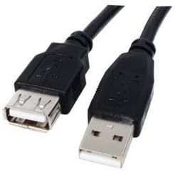 Consoletronic USB 2.0 A to A EXTENSION Cable Lead Wire BLACK Extender Male Female Socket (0.5 METRE, BLACK) - Image 3