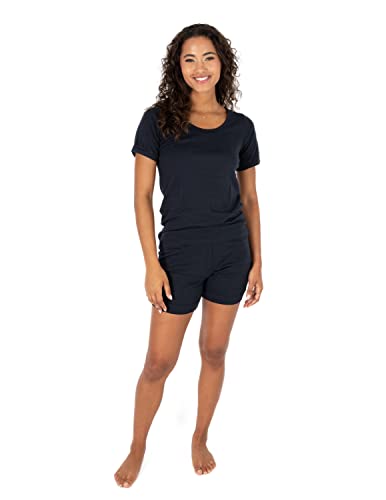 Leveret Women Shorts 2 Piece Pajama Navy Medium