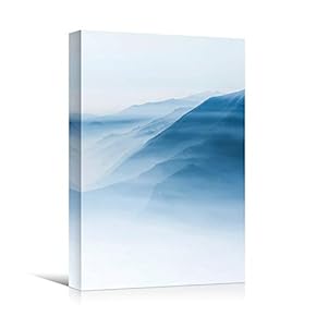 signwin Canvas Wall Art Blue Gradient Pattern Abstract...