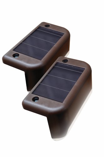 Maxsa innovations 47332 brown solar led deck light, (pa…