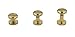 CrazyEve Brass Leather Binding Stud Belt Strap Bag Screws Binder Nail Rivet 20 Sets with Install Hole Punch (10mmx8mm)