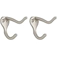 Franklin Brass Coat and Hat Hook Wall Hooks Single Pack, Satin Nickel, B59303G-SN-C (Pack of 2)