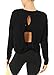 Bestisun Long Sleeve Workout Shirts Yoga Dance Tops Open Back Athletic Clothes for Women