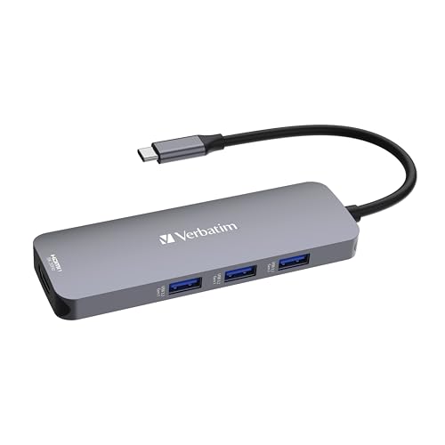 Verbatim 4-in-1 USB-C Pro Multiport Adapter HDMI 4K USB-C PD SD microSD