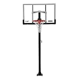 Lifetime Products Crank Adjust In Ground Basketball Tempered Glass Backboard