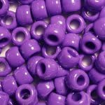Purple Plastic Pony Beads 6x9mm, 1000 beads bulk bag