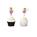 GenericJINCHENG AMZTM Gold Glitter Ballerina Dancing Girl Cupcake Toppers, Wedding Bridal Shower Birthday Party Decoration Cake Topper 12PCS (Dancing Girl)