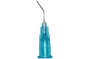 ANSON DENTAL Dental Pre Bent Needle Tips 25 Ga./Blue, Etch
