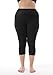 ZERDOCEAN Women's Plus Size Modal Capri Leggings Hem Lace Trim Black 3X