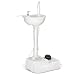 Giantex Portable Camping Sink with Soap Dispenser and Towel Holder, 19L Water Capacity with Rolling Wheels and Foot Pump for Outdoor Events, Gatherings, Camping, Portable Hand Wash Basin Stand