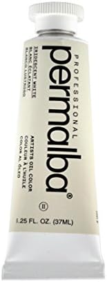 Permalba 37-Ml Artist Oil Color, Iridescent White