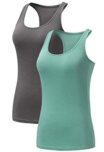 V-FOR-CITY-Workout-Tank-Tops-for-Women-Racerback-Yoga-Tanks-Bamboo-Athletic-Activewear-2-Pack