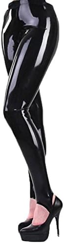 Latex Rubber Stirrup Foot Tight Leggings