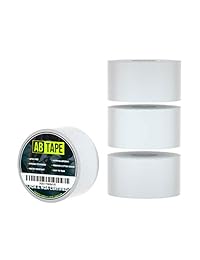 Cinta deportiva blanca fácil de rasgar, muy fuerte, de algodón, cinta médica sin residuos pegajosos (3 unidades de 45 pies cada una)