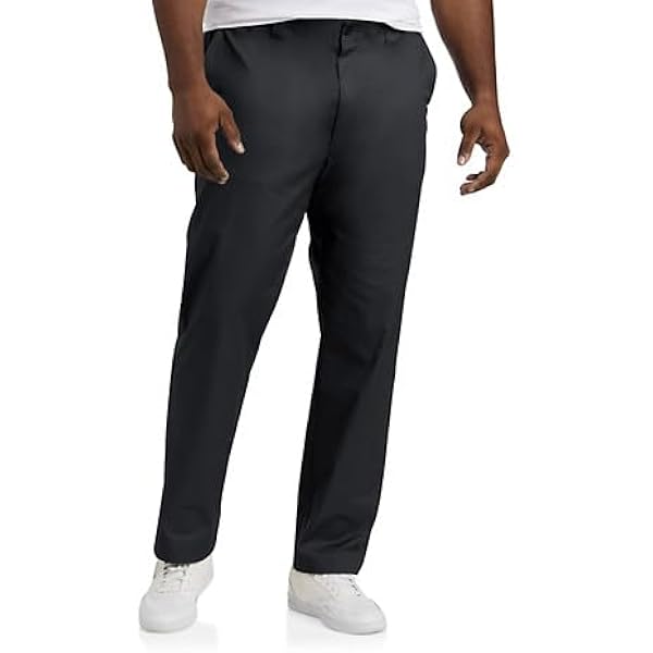 Oak Hill by DXL Men's Big and Tall Waist-Relaxer Pleated