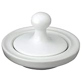 HIC Flying Saucer Mortar and Pestle Grinder, Porcelain, White