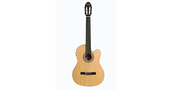 Amazon.com: Huntington clásica Cutaway Acoustic Guitarra Eléctrica Cuerdas  de nailon, Natural : Instrumentos Musicales