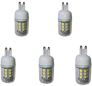 MAX-MIYU 5W G9 LED Corn Lights 27 SMD 5050 380 lm Warm White / Cool White Decorative AC 220-240 V 5 pcs , warm white [Energy Class A++]
