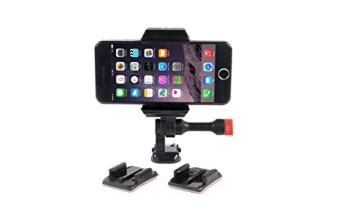 iPhone 4, 5, 6, Sticky Adhesive Helmet Camera Mount for POV Action Videos GoPro Compatible