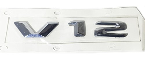 New Chrome V12 Emblem / Decal For Mercedes / Lexus / Audi / BMW V12 Replaces OEM