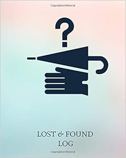 Lost Found Log Dairy Log Book Journal Notebook Sheet Template
