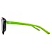 Flexible Rubber Kids Sunglasses for Boys and Girls - Bendable Unbreakable Silicone Gel Frame with Polarized Lenses - Black Frame & Neon Green Temples - by Optix 55