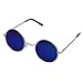 Aoron Vintage Round Sunglasses with Polarized Mirrored Lenses for Retro Women and Men (Light Blue Mirrored, 46mm lens width)