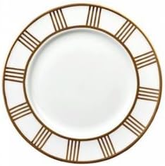 Impulse Lionel Richie Home London White China Salad Plate with Gold-banded Design (Set of 6)