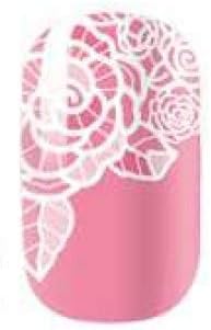 FAB Nails 16 Tips Nail Polish Stickers -DIY Salon Like Finish Manicure at Home That Fit All Nails (Pink Lace)
