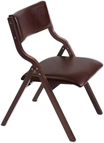 ROLL Solid Wood Folding Chair Home Dining Table and Chair Combination Nordic Modern Simple Coffee Chair Backrest (Color : A)