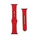 Apple watch band,Soft Silicone Sport Style Replacement for 38mm Apple Watch All Models-2 Lengths-red