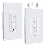 Justcool 3 Way Smart Dimmer Switch Kit: Wifi Timer Light Switch works with Alexa Google Assistant And IFTTT, Master Switch And Add-on Switch Dual dimmable, SmartLife App, NEUTRAL Wire Required, 3-Way