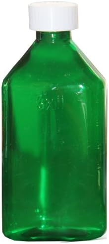 GREEN Oval Bottles 16 oz with CR Caps, Quantity 25 (Caps Included)