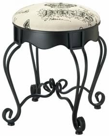 SKB Family Royal Paris Stool metal flourishes cushion Iron sponge