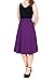Everyday High Waist A-line Flared Skater Midi Skirt (M, Purple)