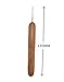 Dreadlocks Crochet Hook for Hair Bamboo Handle,Locs Crochet Needle Steel Crochet Hook Lock for Braid Craft 5pcs(0.5mm+0.75mm+1.0mm+1.25mm+1.5mm)