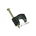 Mediabridge 5.8mm Cable Clips (100 pcs - Black) w/ Hardened 1in Nail For Cat6 / 16AWG Speaker Wire (0.23in OD) ( MCC58-BLA )