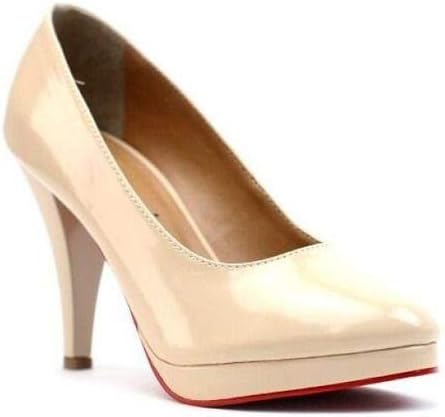 scarpin meia pata nude