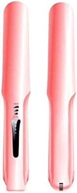 Hair Straightener And Curler With Plus 3D Ceramic Flating Panel Makes Hair Smooth Brilliance, Wireless Usb Chargable Digital Control With Power Bank Function (2200Mah/5V) Portable Hair Straightening ,Pink