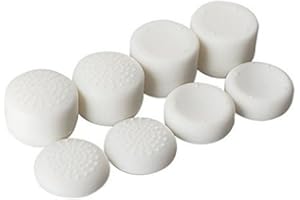 AOKADUTE Analog Controller Raised Thumb Stick Grips Thumbsticks Joystick Cap Cover for PS4, PS3, Switch Pro, Xbox one, Xbox 360, Wii U, PS2 Controller (Pack of 8 pcs White)