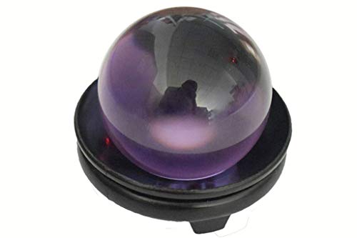 Crystal Ball with Base Holder Display Stand - Lovely Photography Crystal Ball Decor - Desk Art Decor K9 Crystal Prop - Witchcraft Accessory - Sphere Gazing Ball Ornaments, D:80mm(3.15 inch) (Purple)