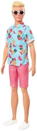 Barbie Fashionistas Doll With Long Brunette Braids - Neon Green Top & Pink Shorts, Ages 3+